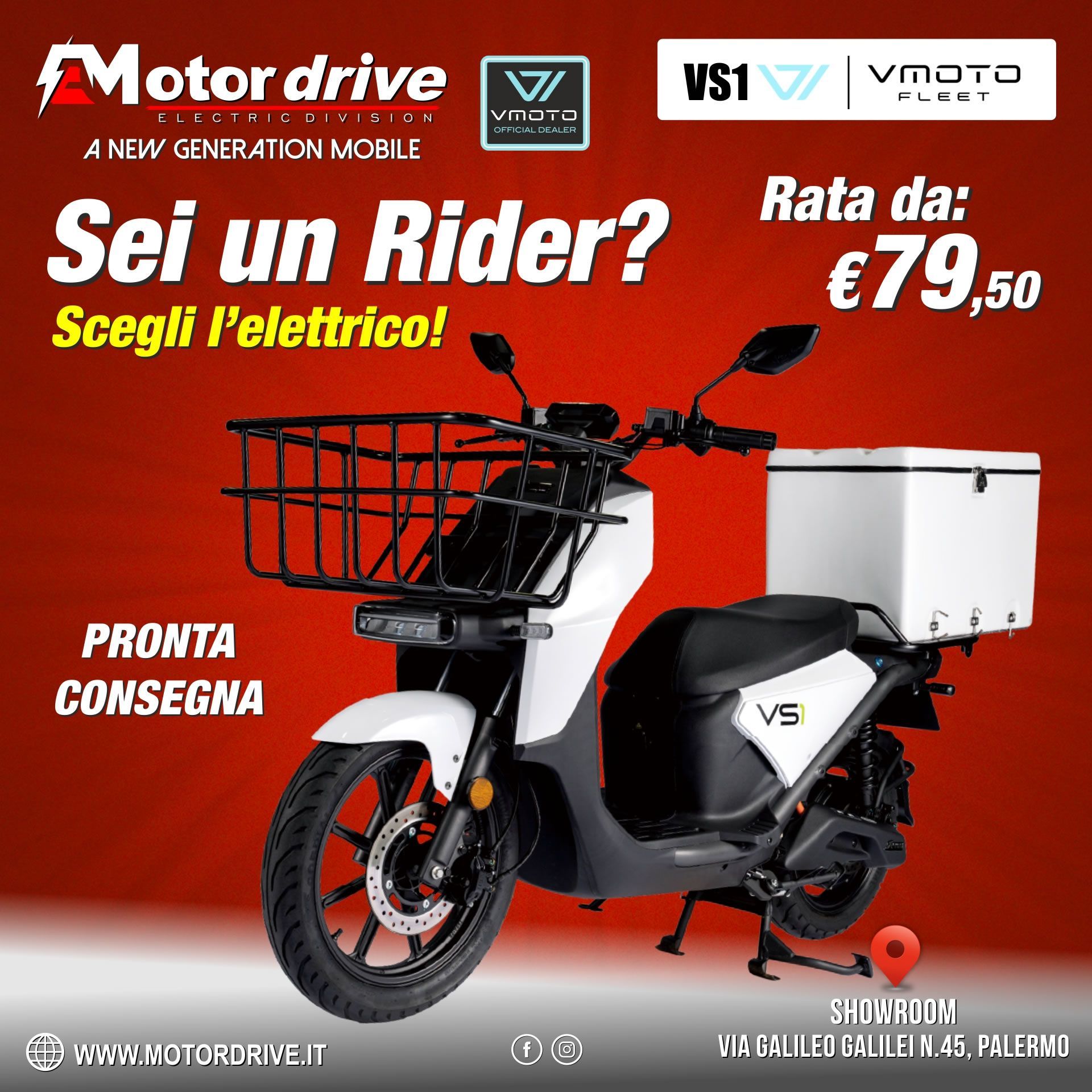 Visualizza la promozione Sei un rider? Scegli l'elettrico e risparmi subito!